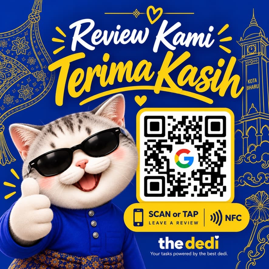 The Dedi NFC review card design